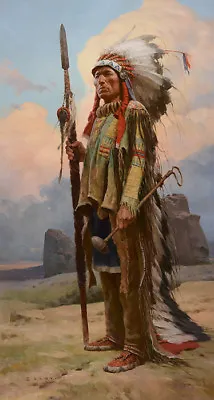 Z. S. Liang PRIDE OF THE LAKOTA Native American Sioux Giclee Canvas #1/15 • $671.25