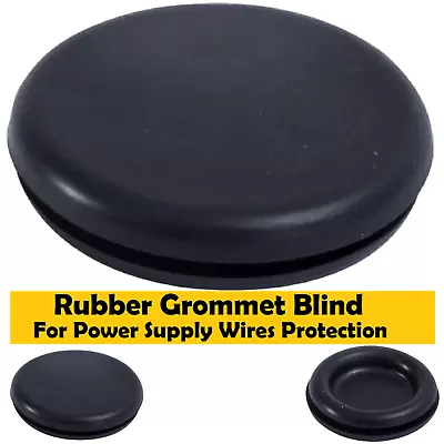 Grommet Blind 20mm/25mm/30mm Rubber Black For Cable Protection UK Next Day Deliv • £4.99