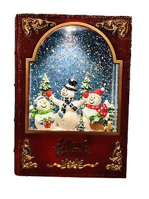 Gun Lake Casino Spinning Water Musical Book Mom Dad & Me Snowman Scene. • $110