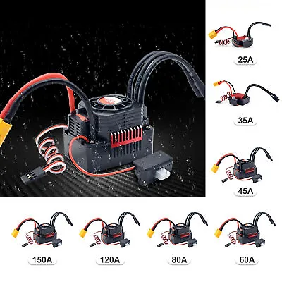 150A  With BEC 3-6S XT60 Plug Lipo Waterproof Brushless  For 1/8 RC D9U0 • £62.99