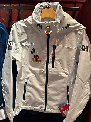 Disney Parks Helly Hansen Mickey White Women Hooded Jacket Waterproof XSmall NWT • $199.99