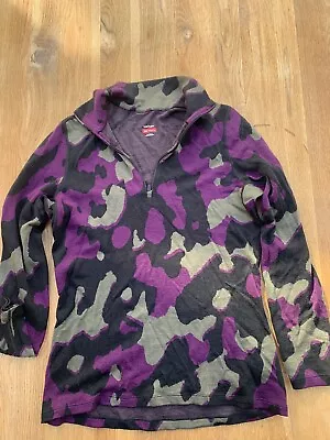 Icebreaker 200 Merino Half Zip Womens XL Camo Pattern • £35