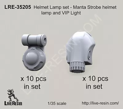 Live Resin 1/35 Helmet Lamp Set -Manta Strobe Helmet Lamp 10pcs &VIP Light 10pcs • $5.84