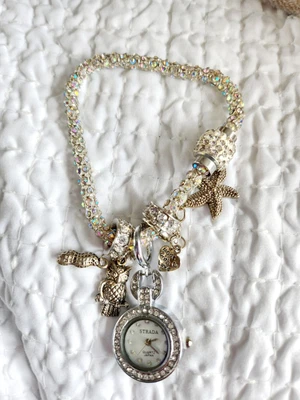 New In Box Strada Quartz Charm Bracelet Wrist Watch (  Needs A New Battery) • £14.99