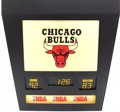 NBA Chicago Bulls Scoreboard Arena Hanging Light Basketball Decor Sports Bar Vtg • $468.99