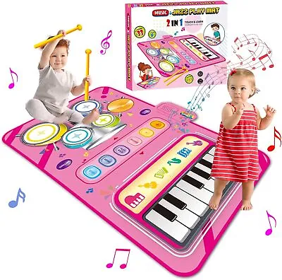 Toys For 1 2 3 4 5 Year Old Girls 2 In 1 Music Mat Gifts For Girls Kids Toys • £18.50