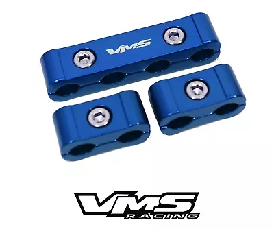 $31.95 • Buy 12 Pc Spark Plug Wires Billet Wire Separators V8 V6 Engine Kit Set Blue