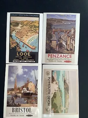 £5 • Buy 4 X GWR 150 Postcards British Railway Advert Posters South West VGC