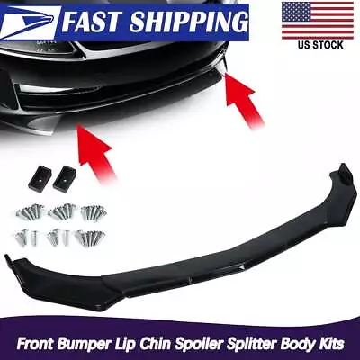 For Ford Mustang GT Front Bumper Lip Body Kit Spoiler Splitter Glossy Black ABS • $54.99