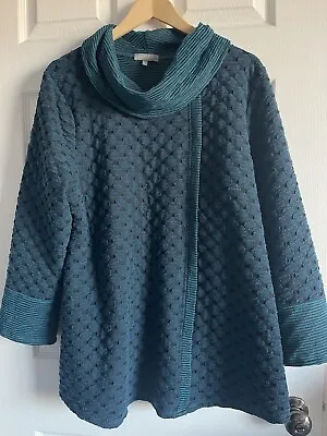 Habitat Clothes To Live In Womens Cowl Neck Top Green Black Blue Tunic Pullover • $19