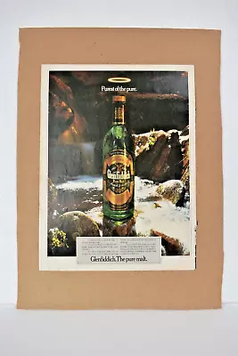 Vintage Glenfiddich Pure Malt Scotch Whisky Advertising Print Litho Distillery   • $105.01