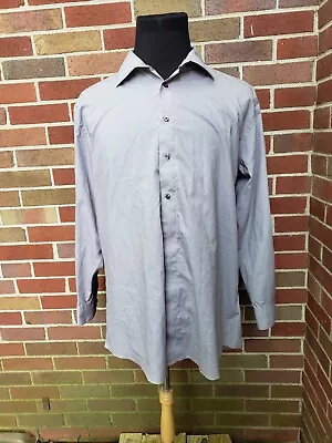 J Ferrar Grey Dress Shirt Modern Fit Men's XL 17-17 1/2 34-35 • $17.95