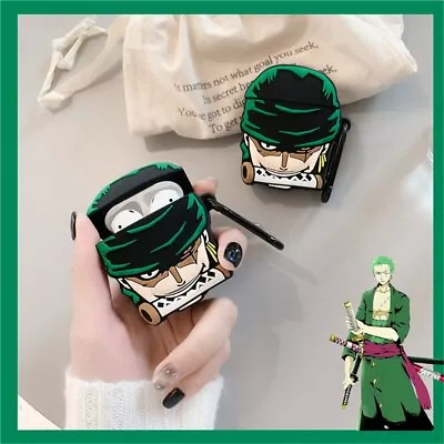 One Piece Zoro Silicone Earphone Case  1/2 Protective Case With Hook • $10.44