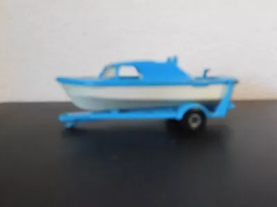 Vintage Matchbox Lesney No. 9 Cabin Cruiser And Trailer Blue/White England 1960s • $19.95