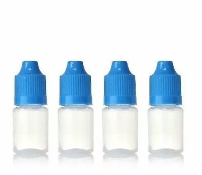5ml Empty Plastic Squeezable Eye Dropper Bottles Blue Cap LDPE - (10-Pack) • $6.49