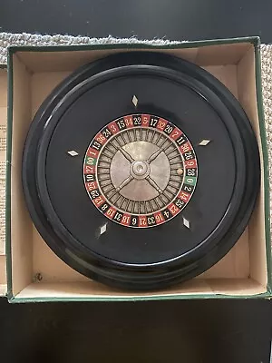 Vintage Rottsgame ROULETTE WHEEL Ball Felt Game Cloth Game Cards AP Games NY • $54.99