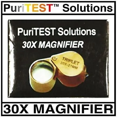 30x Magnifier Eye Loupe Lens Testing Inspecting Gold Silver Jewelry 999 Detect • $9.98