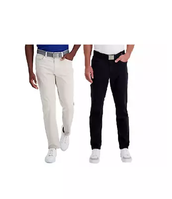 NEW Haggar Men's City Flex 5-Pocket Travelers Slim-Straight Pants Variety #503 • $27.38