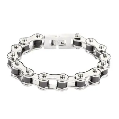 Unisex Motorcycle Bike Chain Bracelet Stainless Steel 1 • $23.99