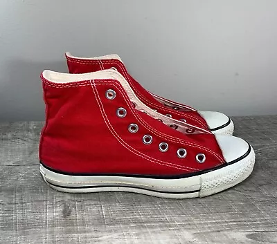 CONVERSE Chucks Mens All Star Red High Top Shoes Sneakers Kicks Shoes 4.5 Vtg • $101.14