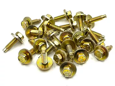 25 Pcs Yellow Zinc Fender Under Hood Body Bolts 5/16-18 X 1-3/16  Fits Ford • $18