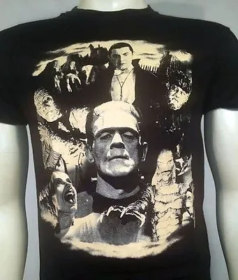 Universal Monsters Collage Dracula Frankenstein Wolfman Horror T Tee Shirt S-2xl • $22