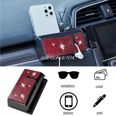 Bing Car Accessories Dashboard Organizer Storage Box Phone Holder Bag Red • $20.57