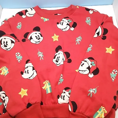 Disney Mickey Minnie Mouse Red Christmas Ugly Sweater Sweatshirt & Shorts R636 • $19.99