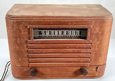 Vintage GE GENERAL ELECTRIC LCP-609  WOOD TUBE RADIO 1930S 1940S - CAB • $49.95
