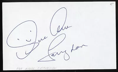 Sue Ane Langdon Signed Autograph 3x5 Cut Actress In A Guide For The Married Man • $25
