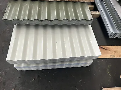 Corrugated Steel Sheets Grey Polyester Coated 12’/10’ X .5mm £1.25 Per Foot. • £1.25