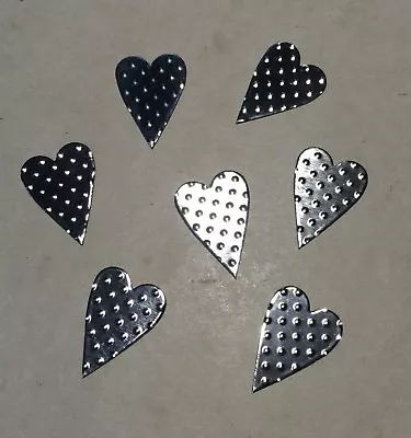 10th Wedding Anniversary Scatter Decorations/tin Hearts/embellishment/confettix6 • £2.49