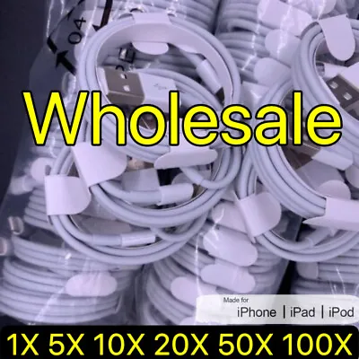 100 X Wholesale Lot 3ft Usb Charger Cord Cable For Iphone 6 6s 5 7 8 8Plus X MAX • $7.99