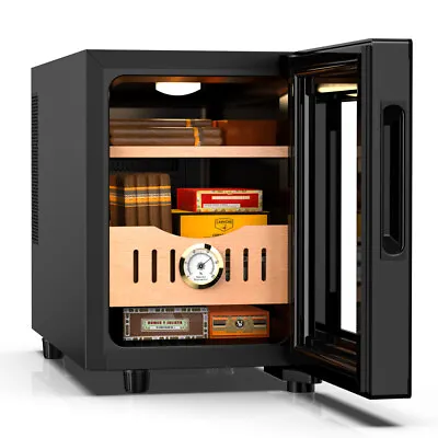 MOJGAR 16L Electric Humidor Cigar Cooler W/Spanish Cedar Wood Shelves Cooling • $139.99