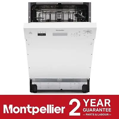 Montpellier MDI655W 60cm Semi Integrated Dishwasher With 12 Place Settings • £339.99