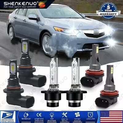 For Acura TSX 2009-2014 Combo HID/LED Headlight Hi / Lo Beam+Fog Light Bulbs Kit • $45.02