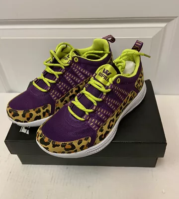 New Supra Womens Owen Purple Cheetah Sz 6 Sneakers • $49