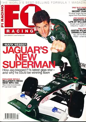 F1 Racing Magazine July 2003 Mark Webber Juan Pablo Montoya Justin Wilson Michae • £2.99