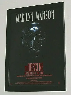 MARILYN MANSON Framed A4 2003 `mOBSCENE` SINGLE Original Band Promo ART Poster   • $16.41