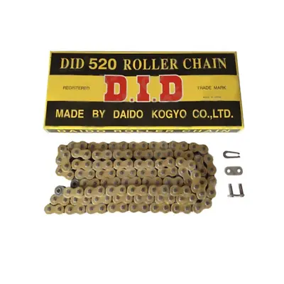 Did Standard 520 Gold & Black Motorcycle Drive Chain 520 114l 114 L Links • £33.29