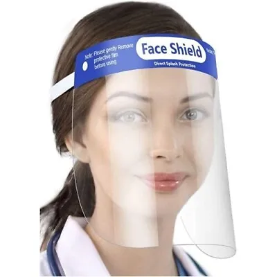 1 X Full Face Shield Visor Protection Mask Shield Safety Clear Anti Fog PPE 1 Pk • £1.95