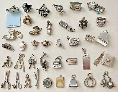 Vintage Sterling Silver Moving Mechanical Articulated Charms YOU CHOOSE • $28.95