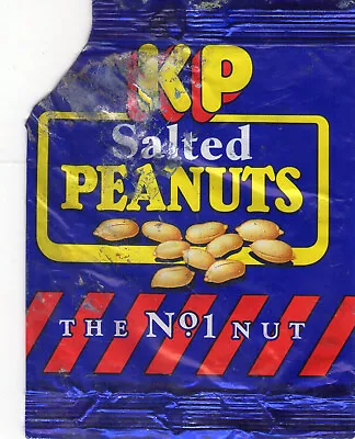 UK 1989 KP Salted Peanuts 100g No.1 Nut Packet With Creases And Hazing • £2.50