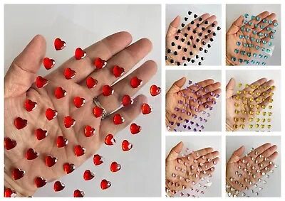 £1.79 • Buy Self Adhesive Diamante Rhinestone Heart Gems For Card Making Scrapbook Art Craft