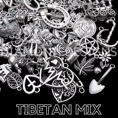  Tibetan Silver Mixed Charms Beads Jewellery Making Crafts  Mix UK SELLER  • £2.39