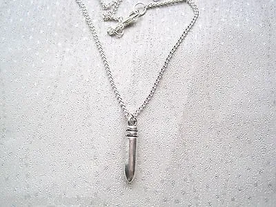 £4.99 • Buy BULLET NECKLACE 18  Chain Silver Plated Or Bronze AMMO STEAMPUNK VAMPIRE HUNTER