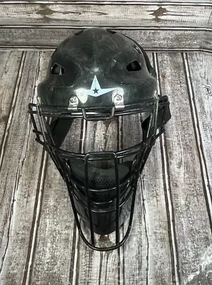 ALL STAR Youth Baseball Softball Catchers Helmet MVP2310 Size 6 1/4 - 7 Black • $59.99