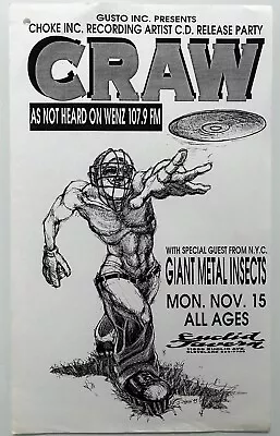 Craw 1993 Cleveland Handbill By Derek Hess • $50