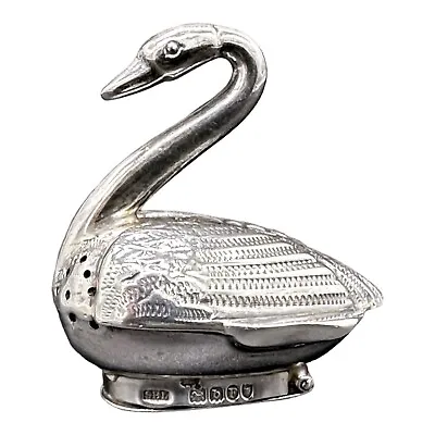 Beautiful Victorian Dutch Sterling Silver Swan Vinaigrette Samuel Boyce Landeck • $404.42