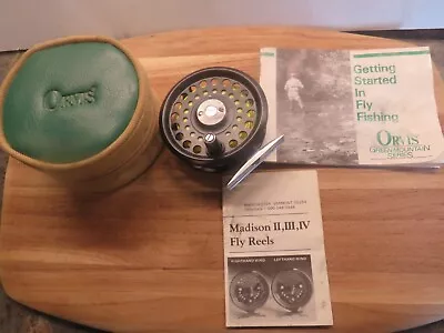 Orvis Madison Lll British Made Freshwater Fly Reel W/Canvas Case & Paperwork • $69.95